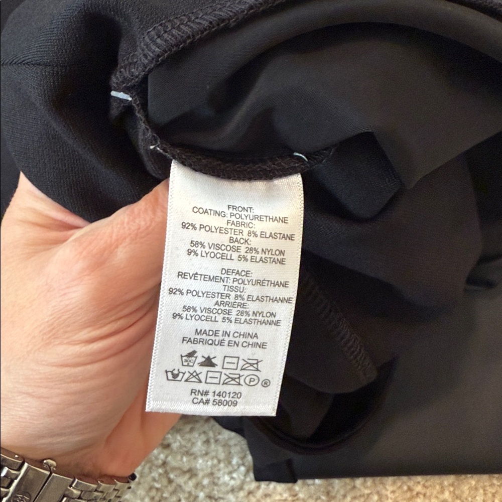 Stella & Dot faux leather skinny pants pull on style size x large XL black - Picture 6 of 7